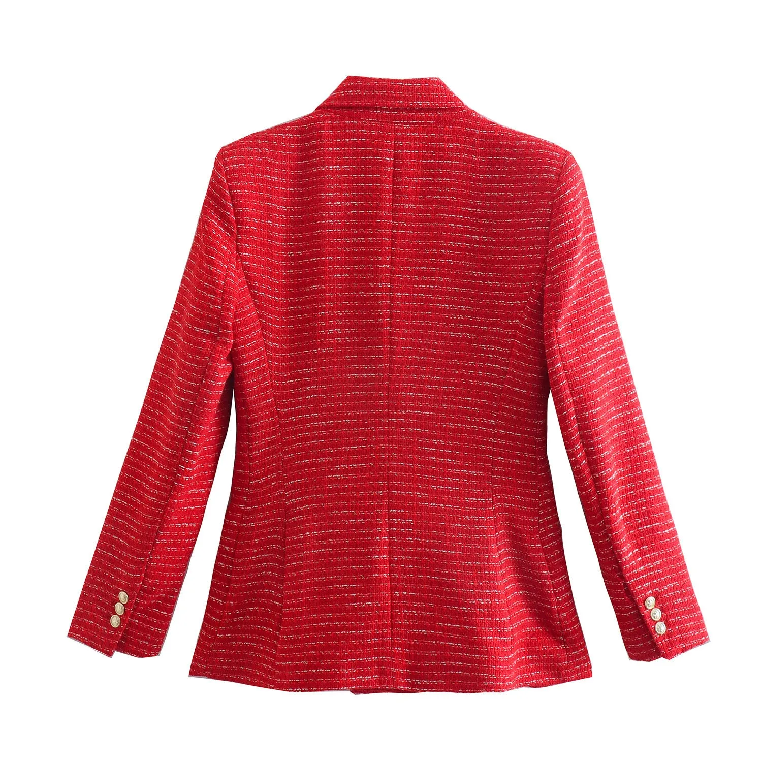 2022 Autumn New Design Tweed Doube Breasted Blazer