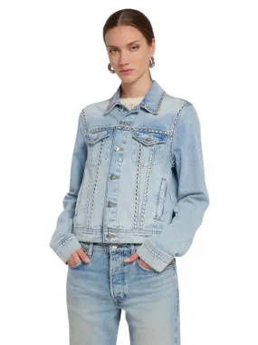 7 For All Mankind Studded Trucker Denim Jacket- Pricila