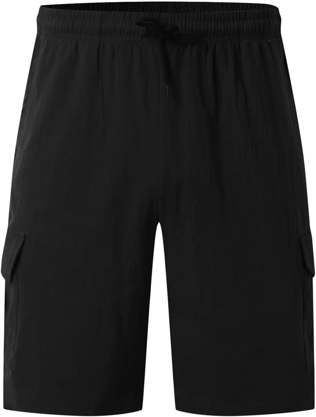 Alalaso Mens Cotton Linen Shorts Casual Drawstring 5.5Inch Stretch Workout Shorts Casual Suitable for Yoga Golf Shorts