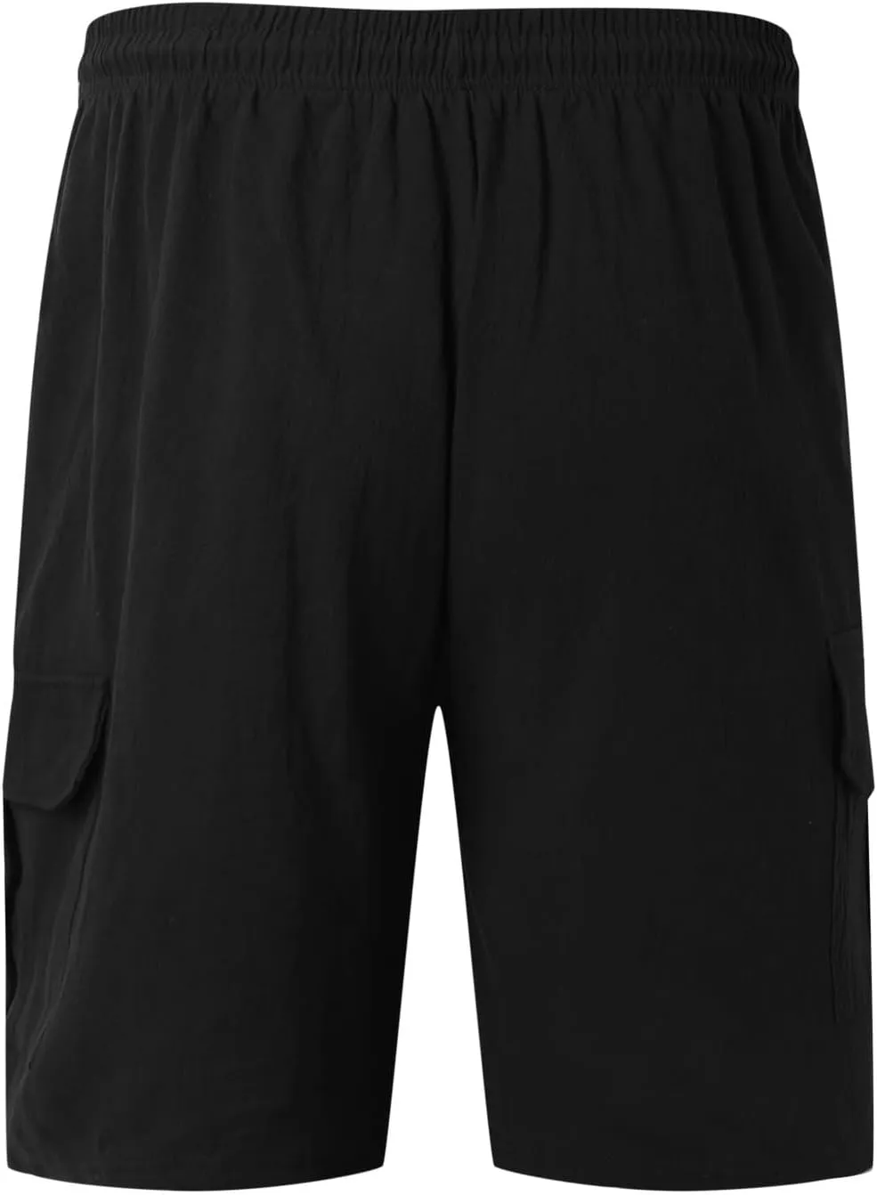 Alalaso Mens Cotton Linen Shorts Casual Drawstring 5.5Inch Stretch Workout Shorts Casual Suitable for Yoga Golf Shorts