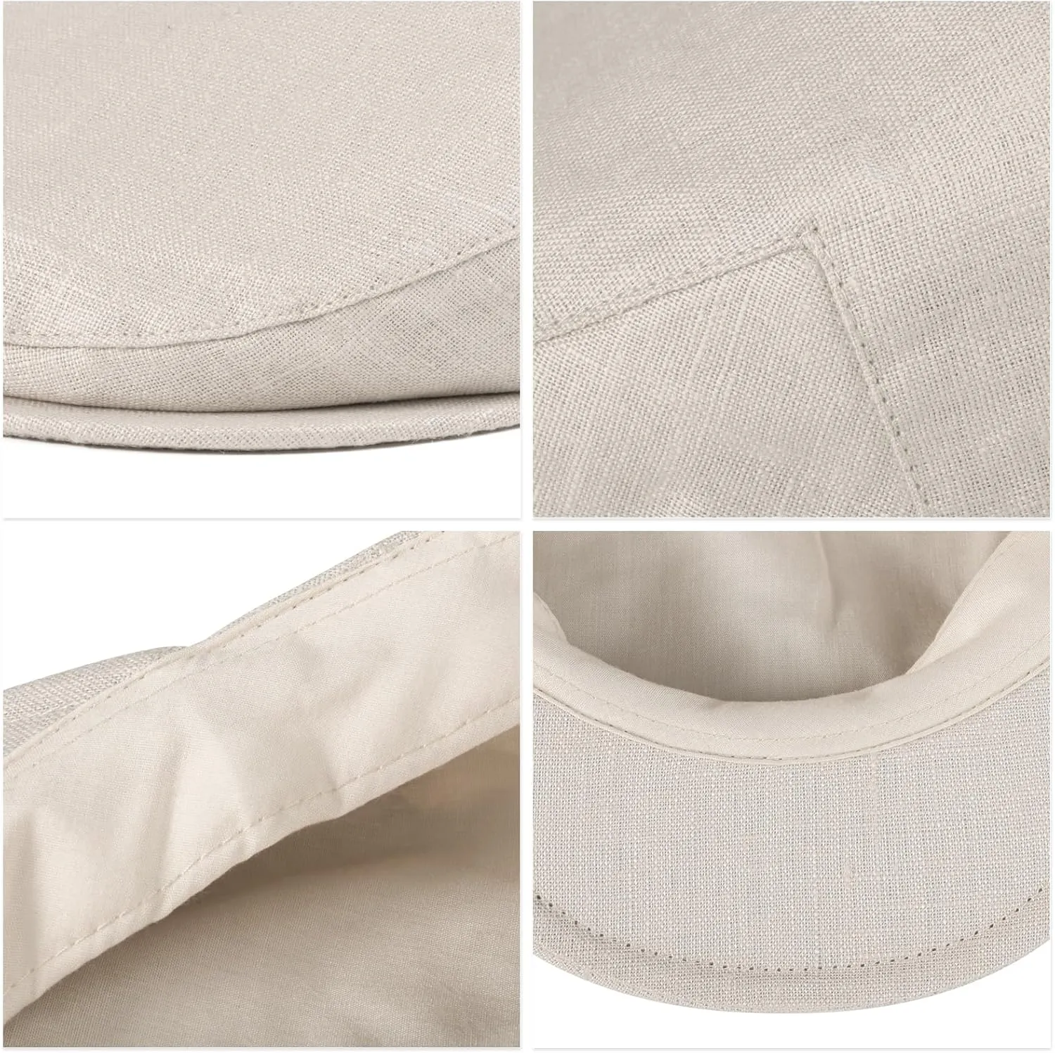 BOTVELA Men Linen Flat Ivy Breathable Summer Newsboy Hat