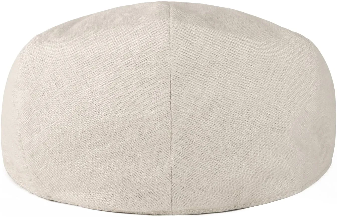 BOTVELA Men Linen Flat Ivy Breathable Summer Newsboy Hat