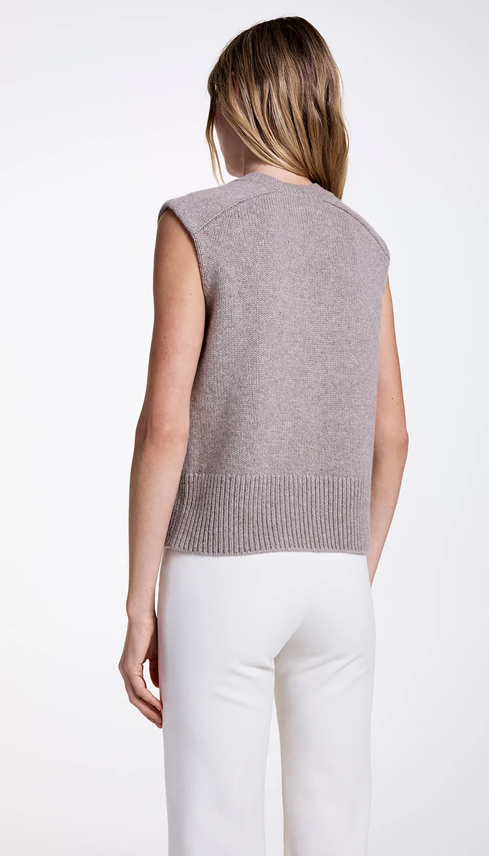 Cashmere Sleeveless Crewneck