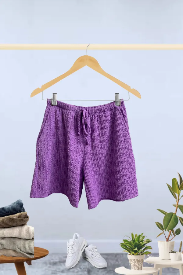 Casual Knit Shorts with Pockets