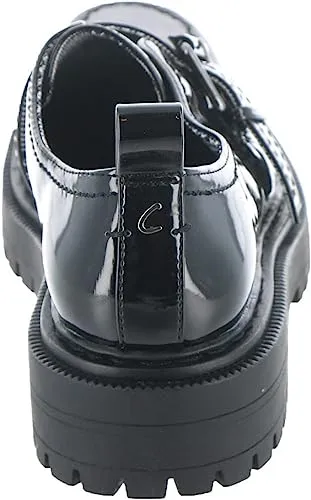 Circus by Sam Edelman Edelle Black Lugged-Sole Monk-Strap Slip On Loafers