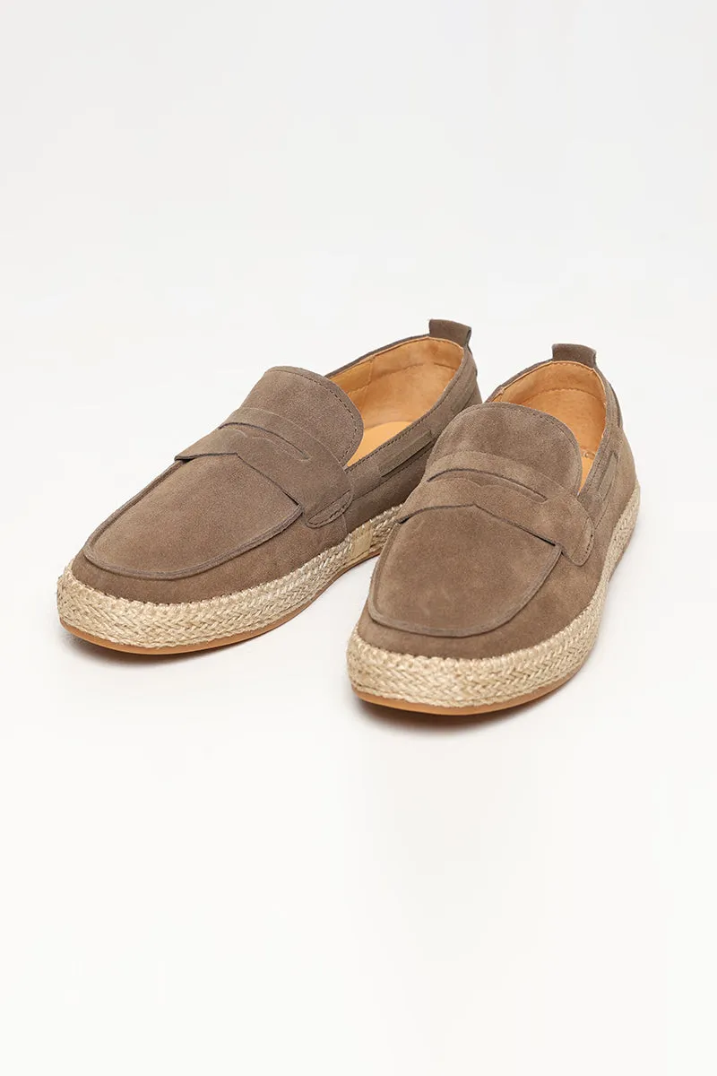 Classy Brown Suede Espadrilles