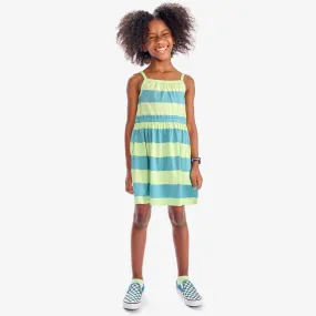 Clearance kids tank sundress in rugby stripe