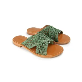 Couleur Pourpre - Mules Tanjore - Green Teju