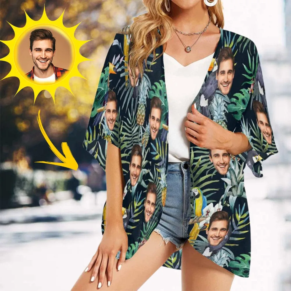 Couple Hawaiian Shirt Cover Up Set  Flower Parrot Aloha Hawaiian Shirt&Cover Up
