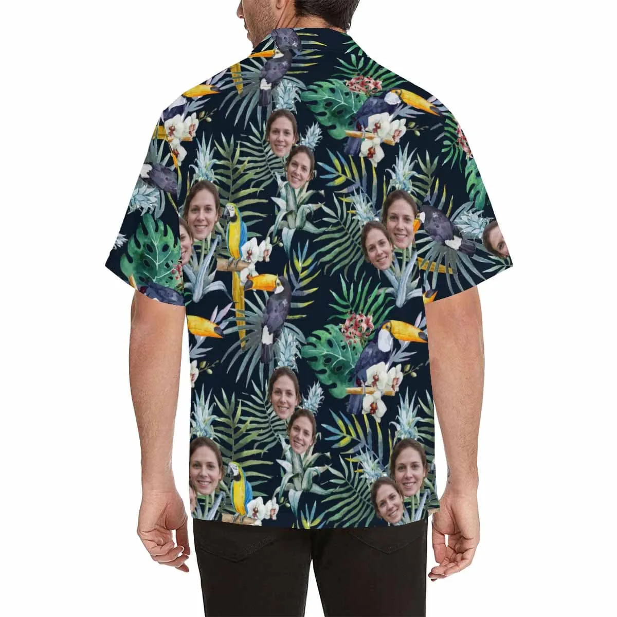 Couple Hawaiian Shirt Cover Up Set  Flower Parrot Aloha Hawaiian Shirt&Cover Up