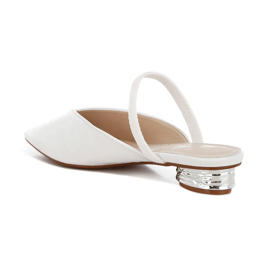 Fantasy Heel Croco Mules