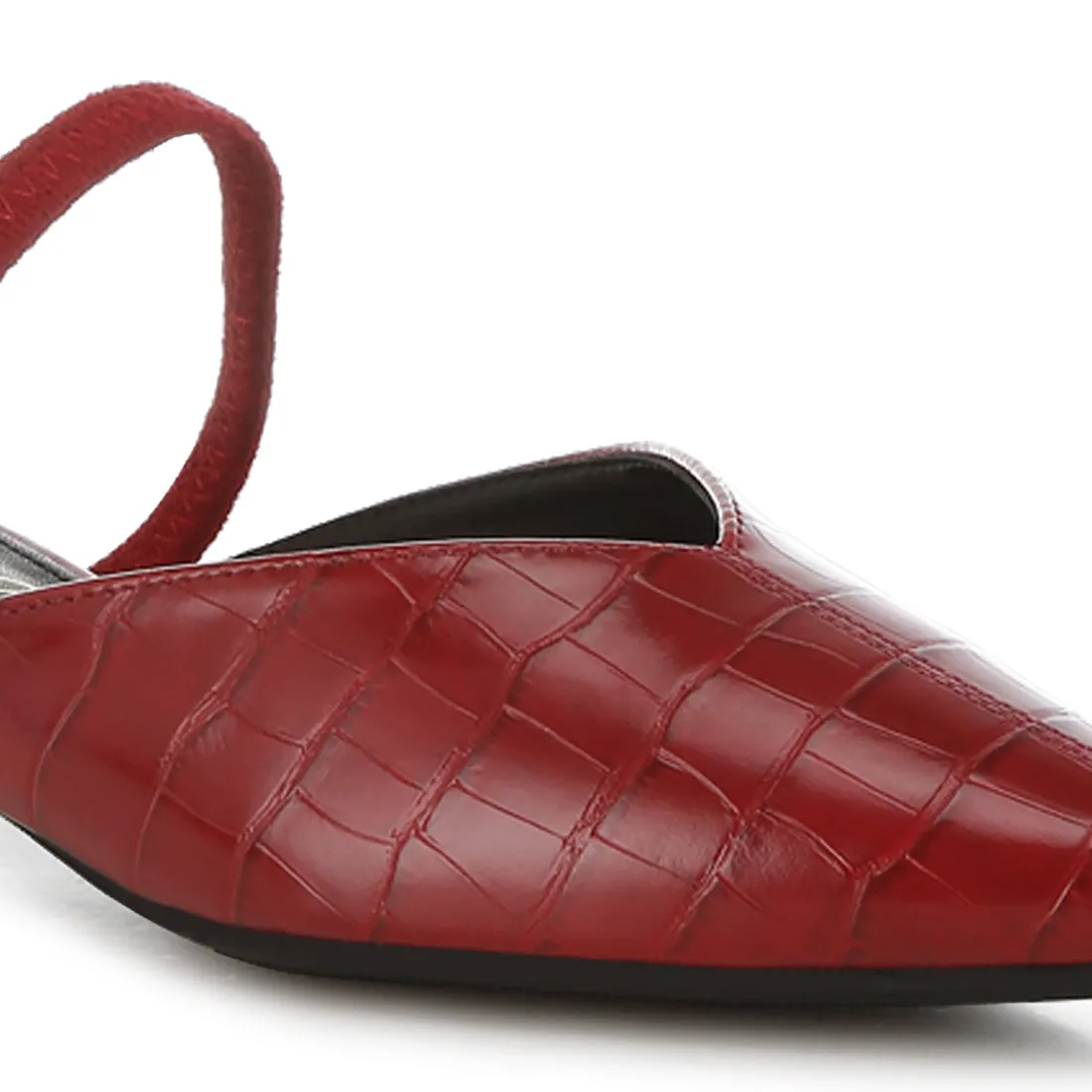 Fantasy Heel Croco Mules