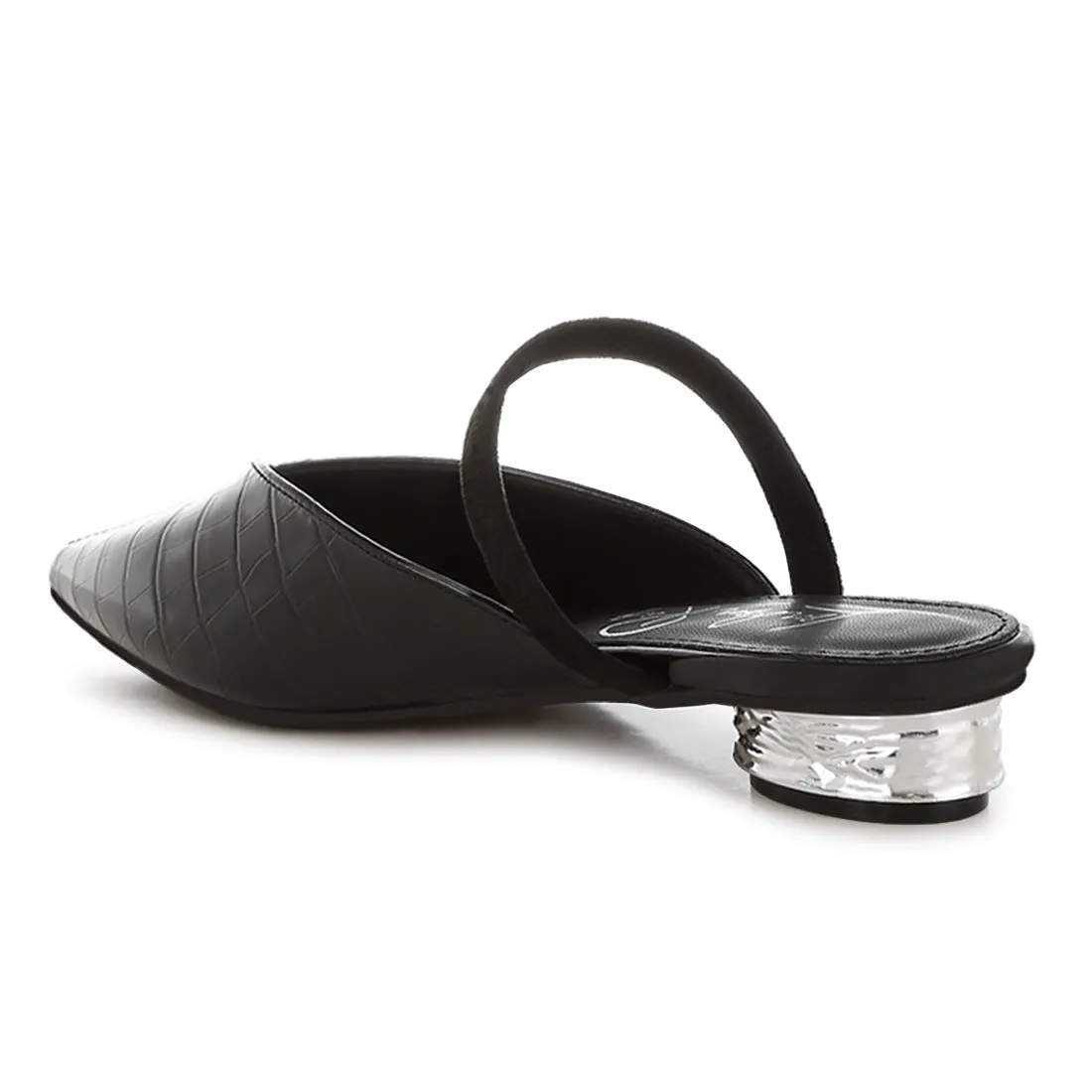 Fantasy Heel Croco Mules
