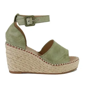 Green Wedge Sandals