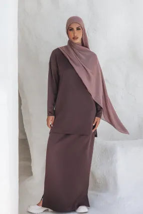 Inaya Sweater/Skirt Set - Brown