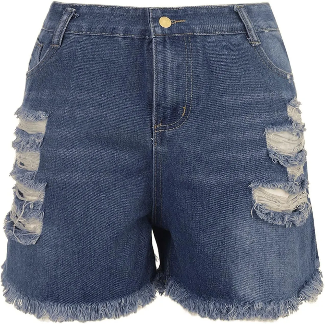 Jean Shorts for Women Denim High Waisted Stretchy Summer 2024 Casual Frayed Denim Short Classic Trendy Summer 2024