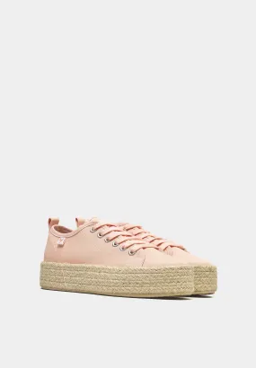 Jute Platform Trainer Pink Cotton
