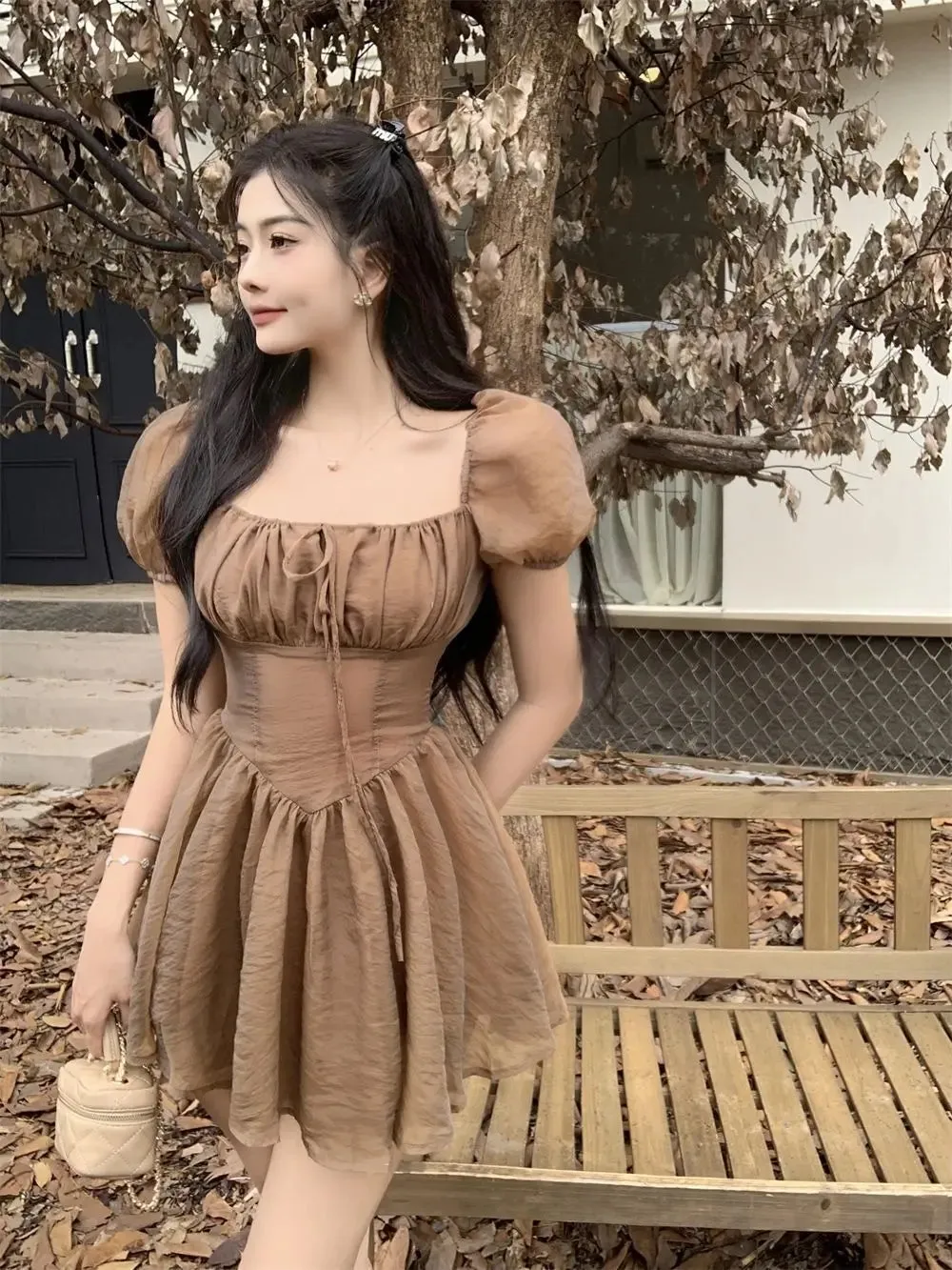 LANFUBEISI Fairy Dress Holiday Irregular Long Sleeve Beach dress summer Ruffle sexy Off Shoulder female high waist chic women short dresses  Sundress