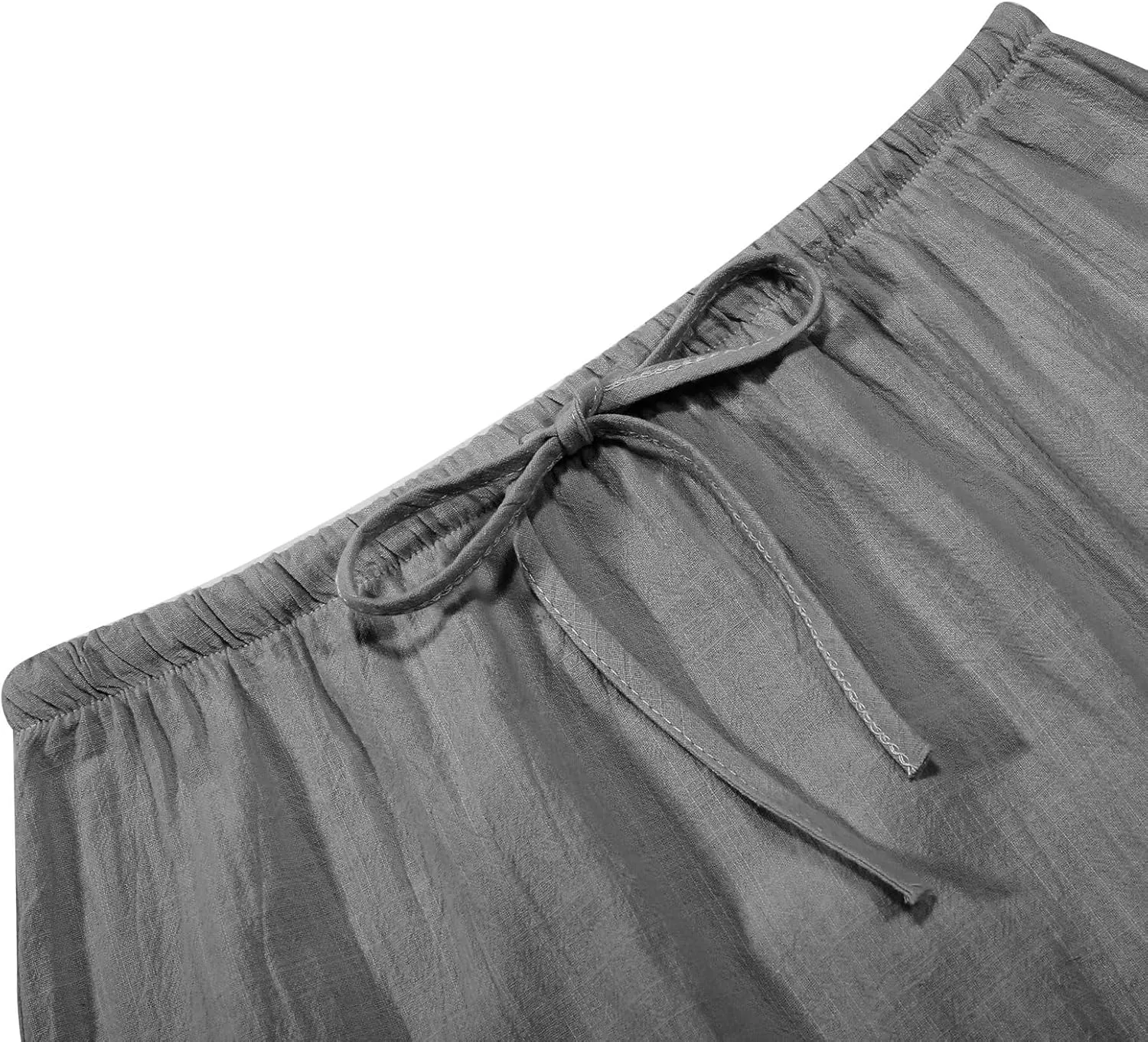 Long Skirts for Women Linen Drawstring High Waist Bodycon Maxi Skirts Boho Flowy Trendy Beach Vacation Summer 2025