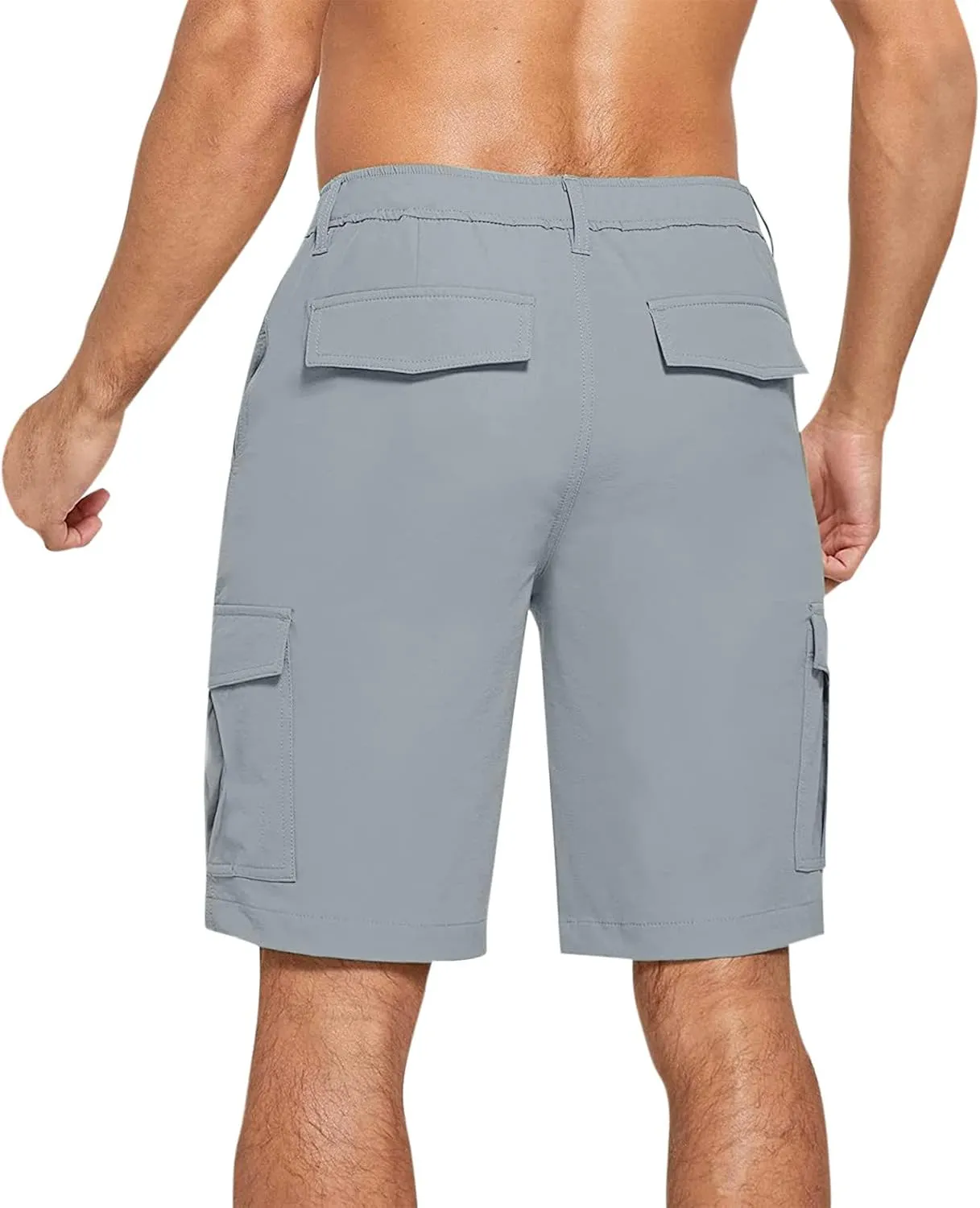 Men's Casual Cotton Linen Shorts Casual Stretch Wide Leg Lounge Shorts Loose Lightweight Summer Beach Shorts with Pockets