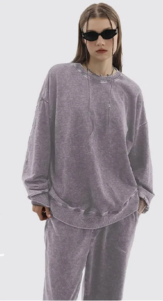 Mens Oversized Vintage Hoddies Unisex Acid Wash Streetwear Pullover Trendy Baggy Hoodies