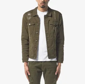 OLIVE DENIM JACKET