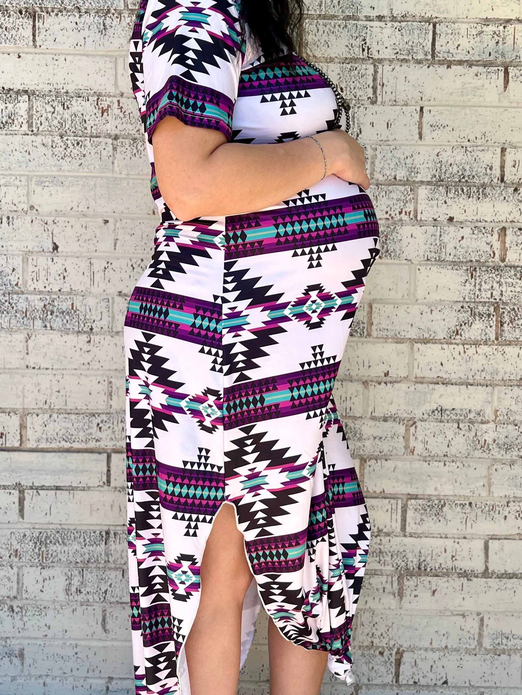 Plus Aztec Outskirts Maxi Dress