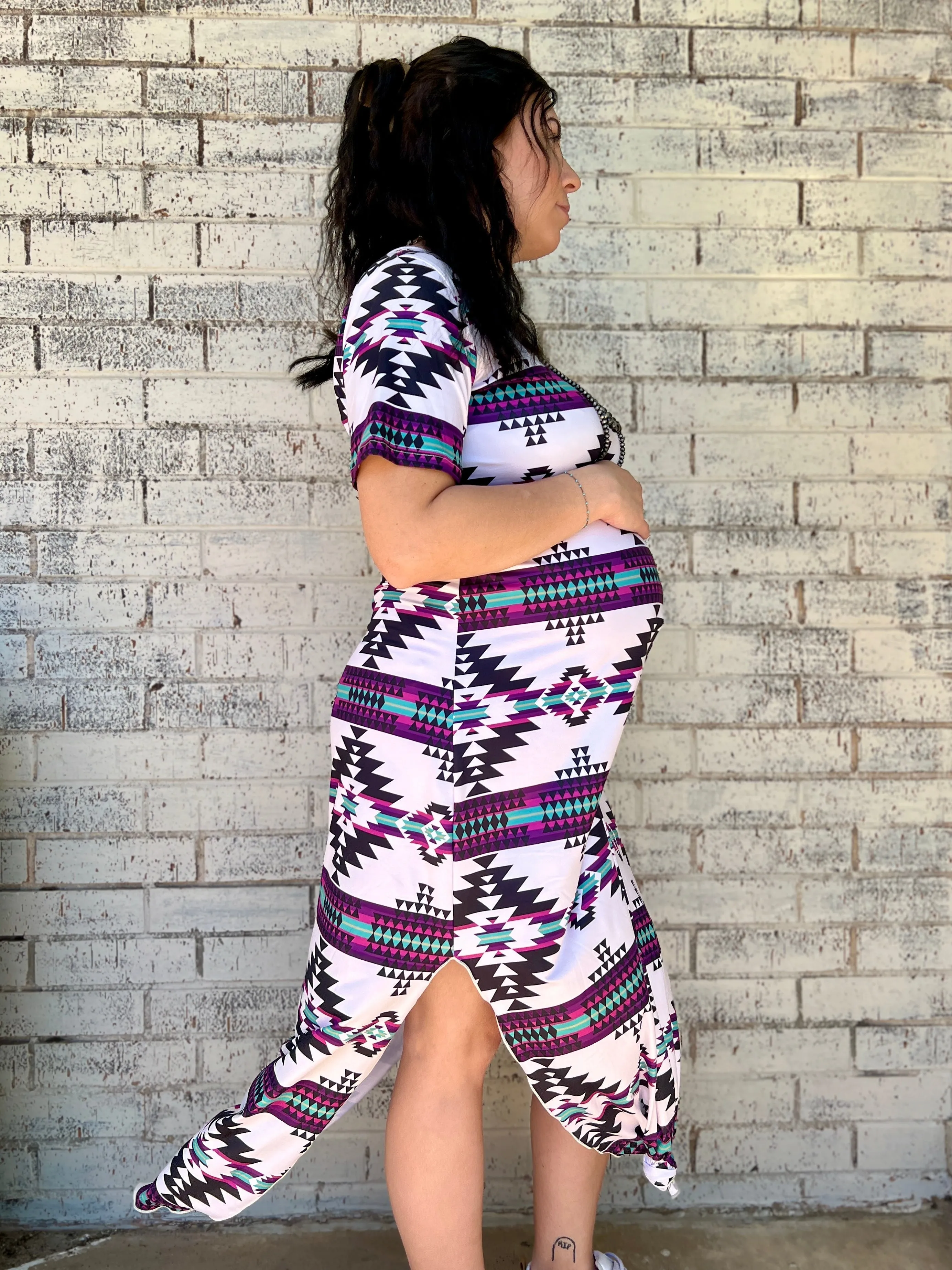 Plus Aztec Outskirts Maxi Dress
