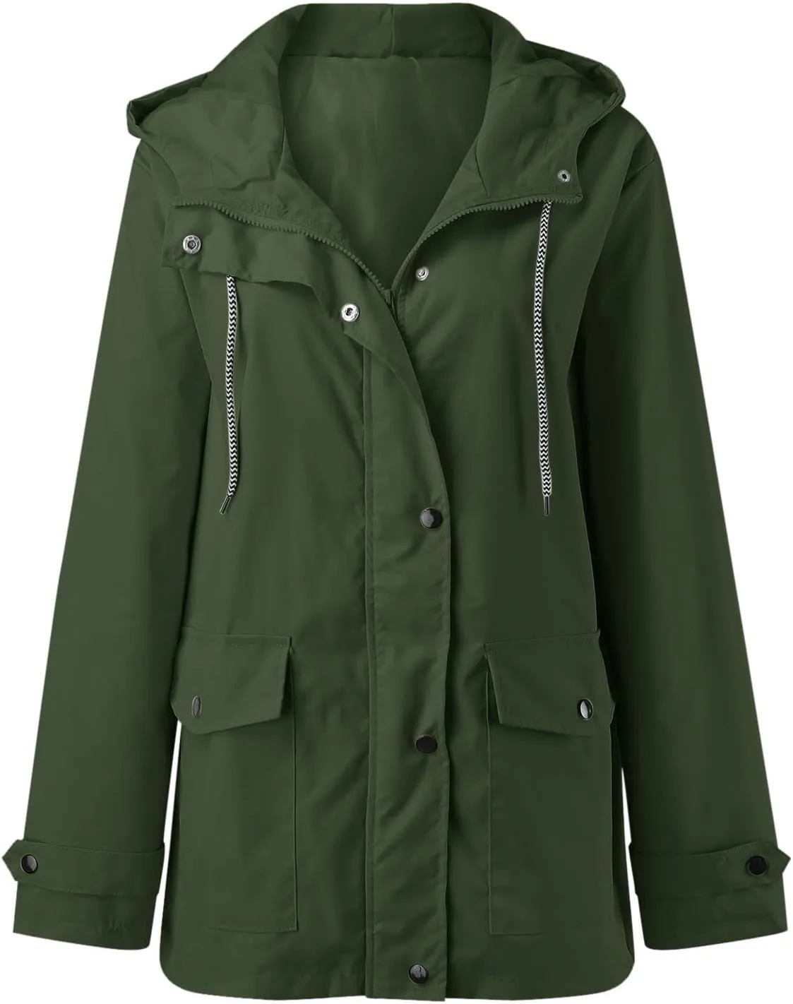 Rain Jacket Women 2024 Lightweight Raincoat Waterproof Windbreaker Trendy Climbing Outdoor Trench Coats Outerwear