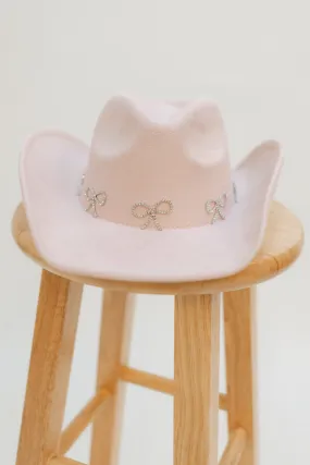 Rhinestone Bow Western Hat