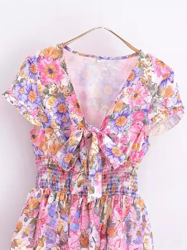 Romantic Floral A-Line Sundress for Garden Parties
