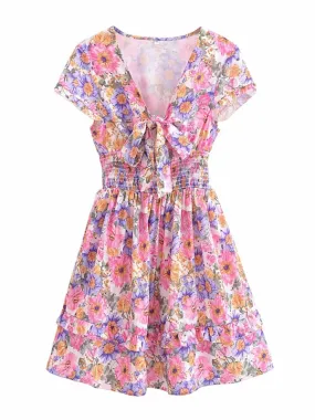 Romantic Floral A-Line Sundress for Garden Parties