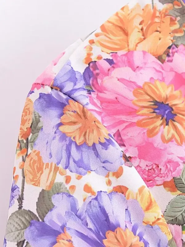 Romantic Floral A-Line Sundress for Garden Parties