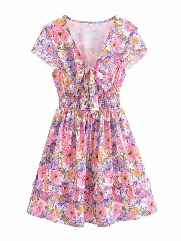 Romantic Floral A-Line Sundress for Garden Parties