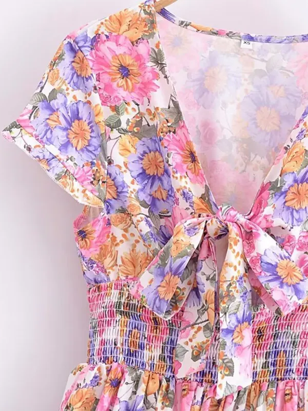 Romantic Floral A-Line Sundress for Garden Parties