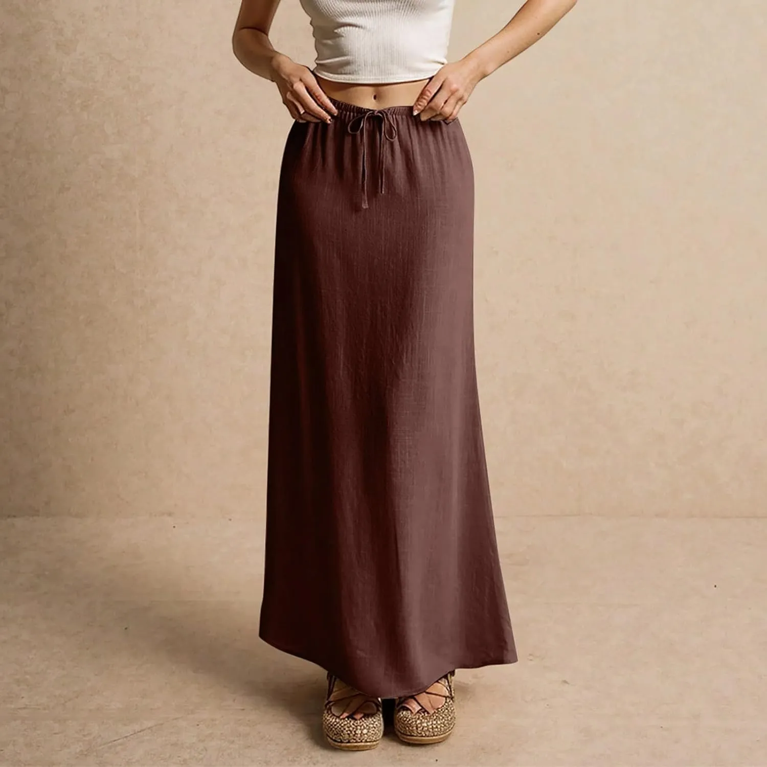 Summer Skirts for Women Elastic Waist Peasant Cute Going Out Flutter Festival Trendy Country Swing Skirts for Women Trendy