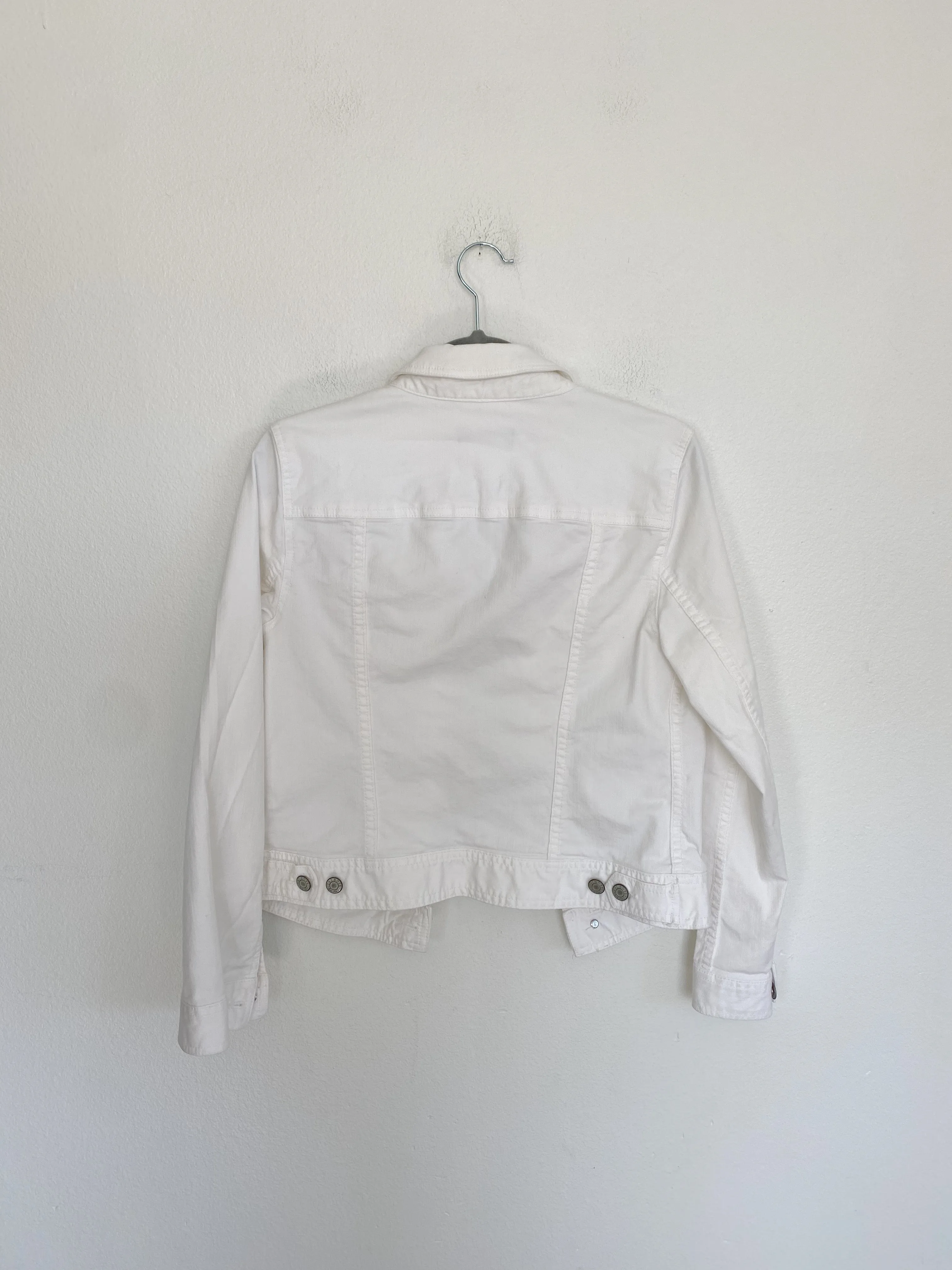 TALBOTS White Denim Jean Jacket size Medium