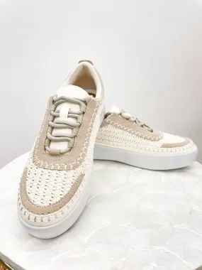 The Shauna Woven Sneakers Taupe/White 8, 8.5, 9