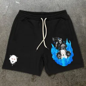 Tide brand retro print casual street shorts