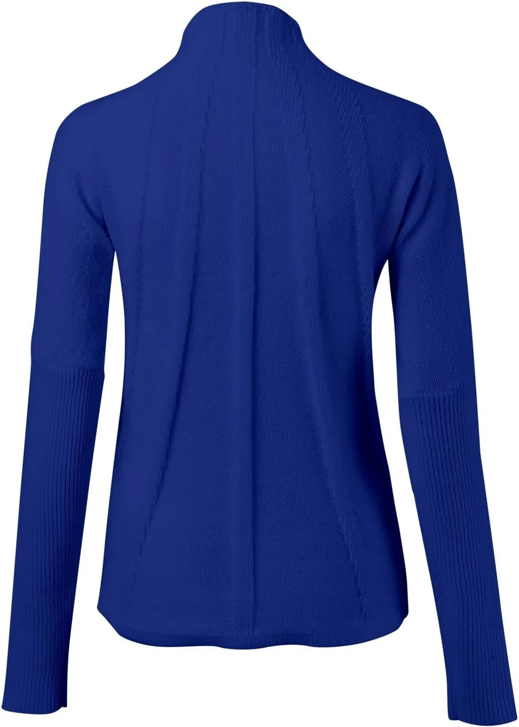Womens Half Turtleneck Long Sleeve Fall Oversized Mock Neck A Shaped Woven Strip Sweater Pullover Sweater Top