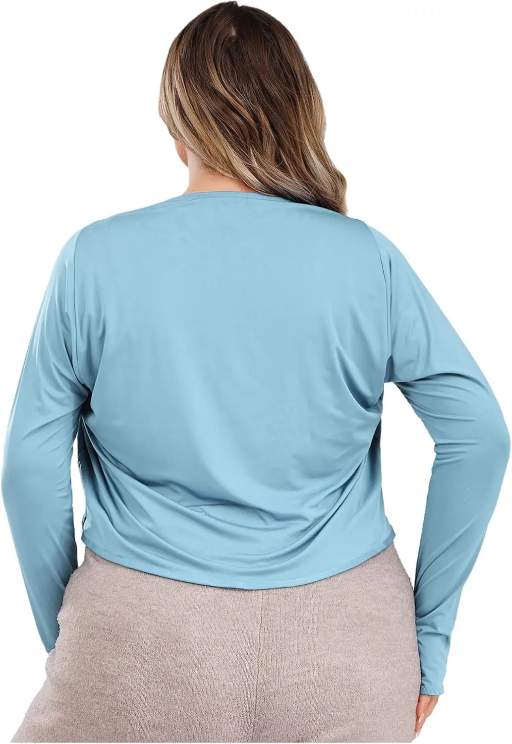 Women's Plus Size Cardigan Sweater Casual Trendy Shrug Sweater Opening Front Crop Tops
