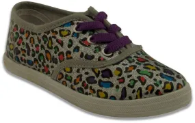 youth gel coated color glitter lace up sneakers Case of 18