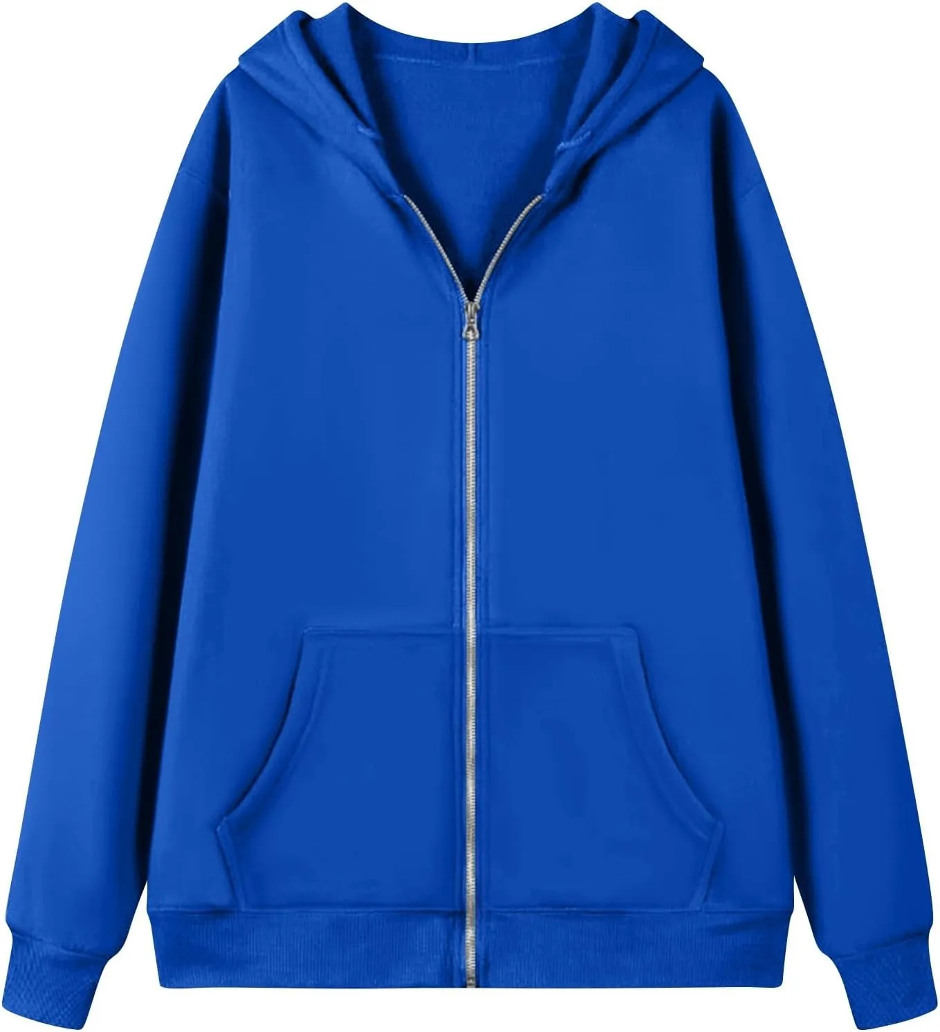 Zip Up Hoodie Women Comfy Oversized Hoodie Trendy Pocket Cute Hoodies Trendy Preppy Athletic Fleece Jacket Women