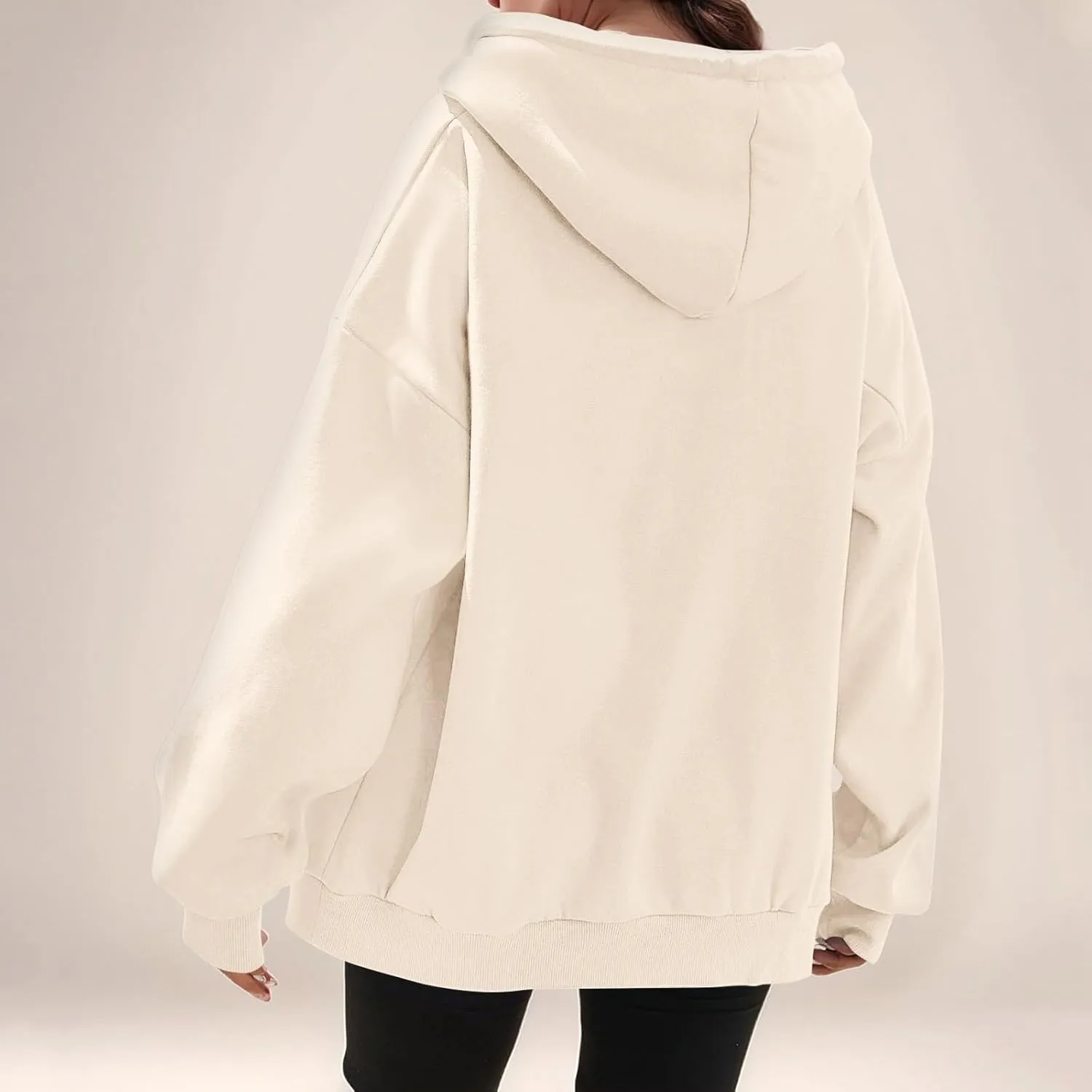 Zip Up Hoodie Women Comfy Oversized Hoodie Trendy Pocket Cute Hoodies Trendy Preppy Athletic Fleece Jacket Women