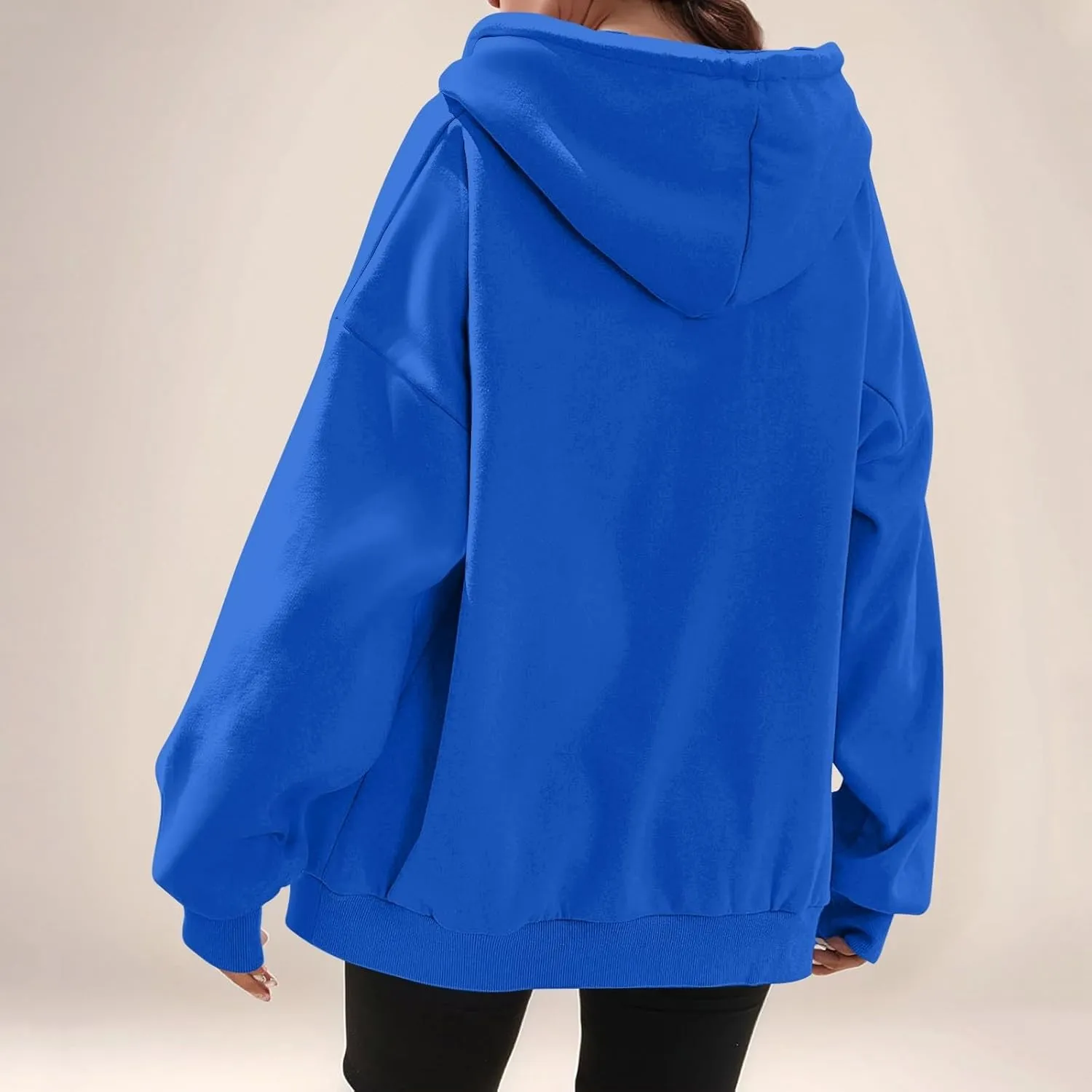 Zip Up Hoodie Women Comfy Oversized Hoodie Trendy Pocket Cute Hoodies Trendy Preppy Athletic Fleece Jacket Women