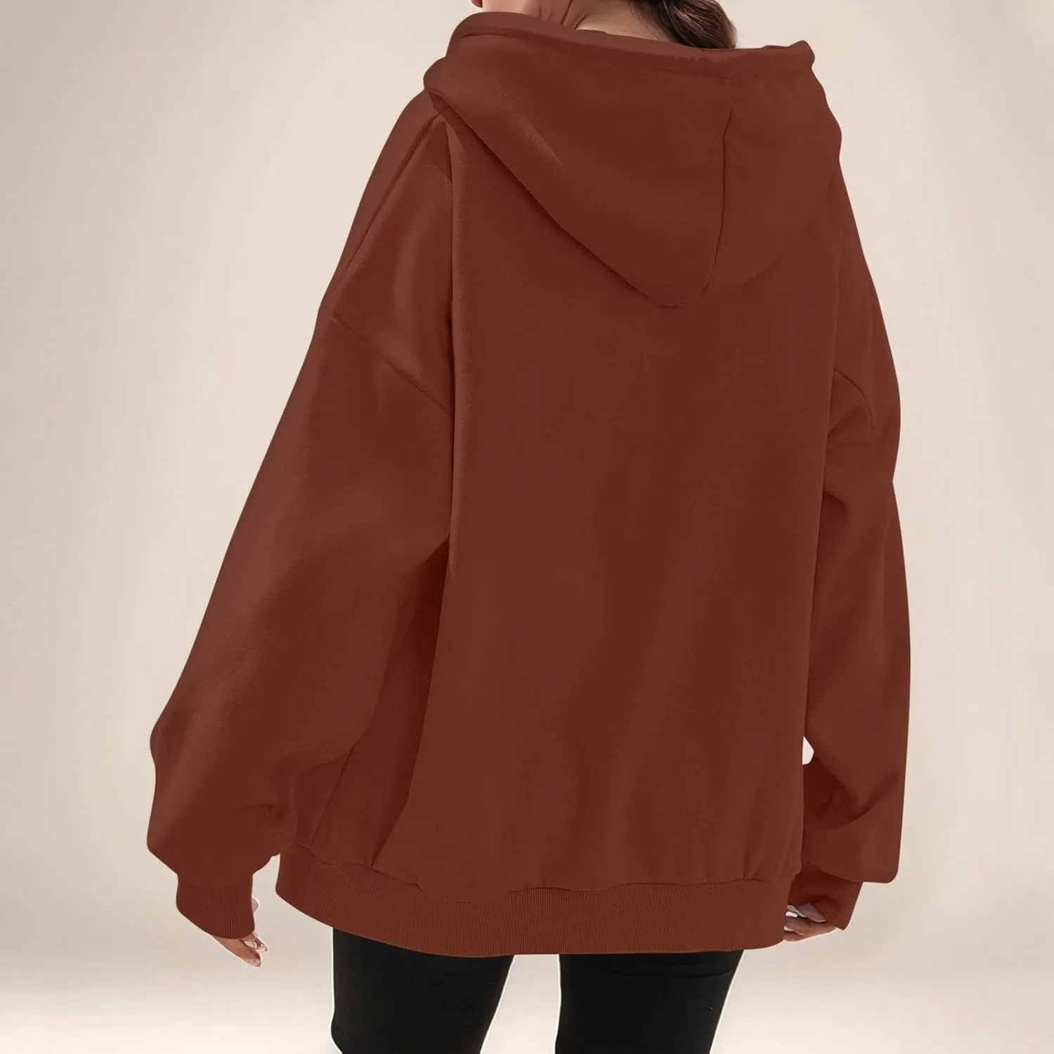 Zip Up Hoodie Women Comfy Oversized Hoodie Trendy Pocket Cute Hoodies Trendy Preppy Athletic Fleece Jacket Women